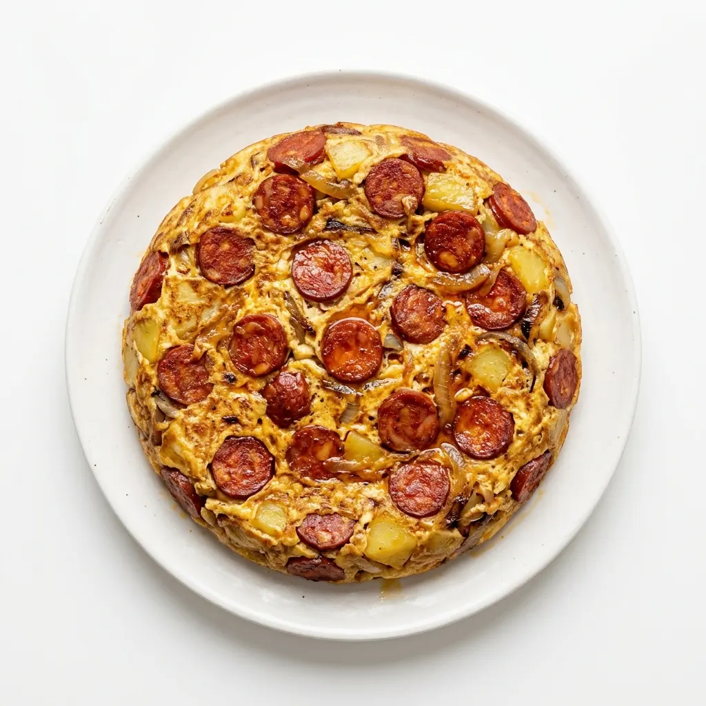 Spanish Potato Omelet with Chorizo